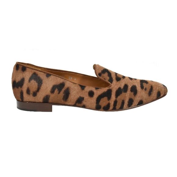 Ralph Lauren Collection Quintessa II Italian Hair-Calf Leopard Smoking Slipper - Picture 2 of 16